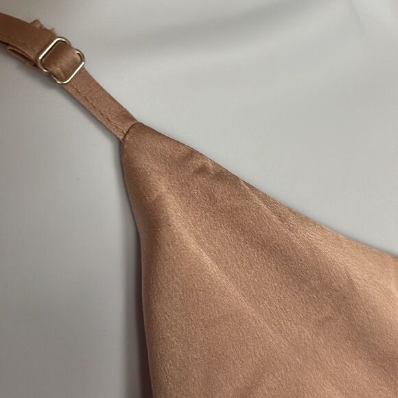 NWT Cotton Candy LA Blush Pink Silky Wrap Asymmetrical Strappy Dress Size Small - Picture 9 of 9